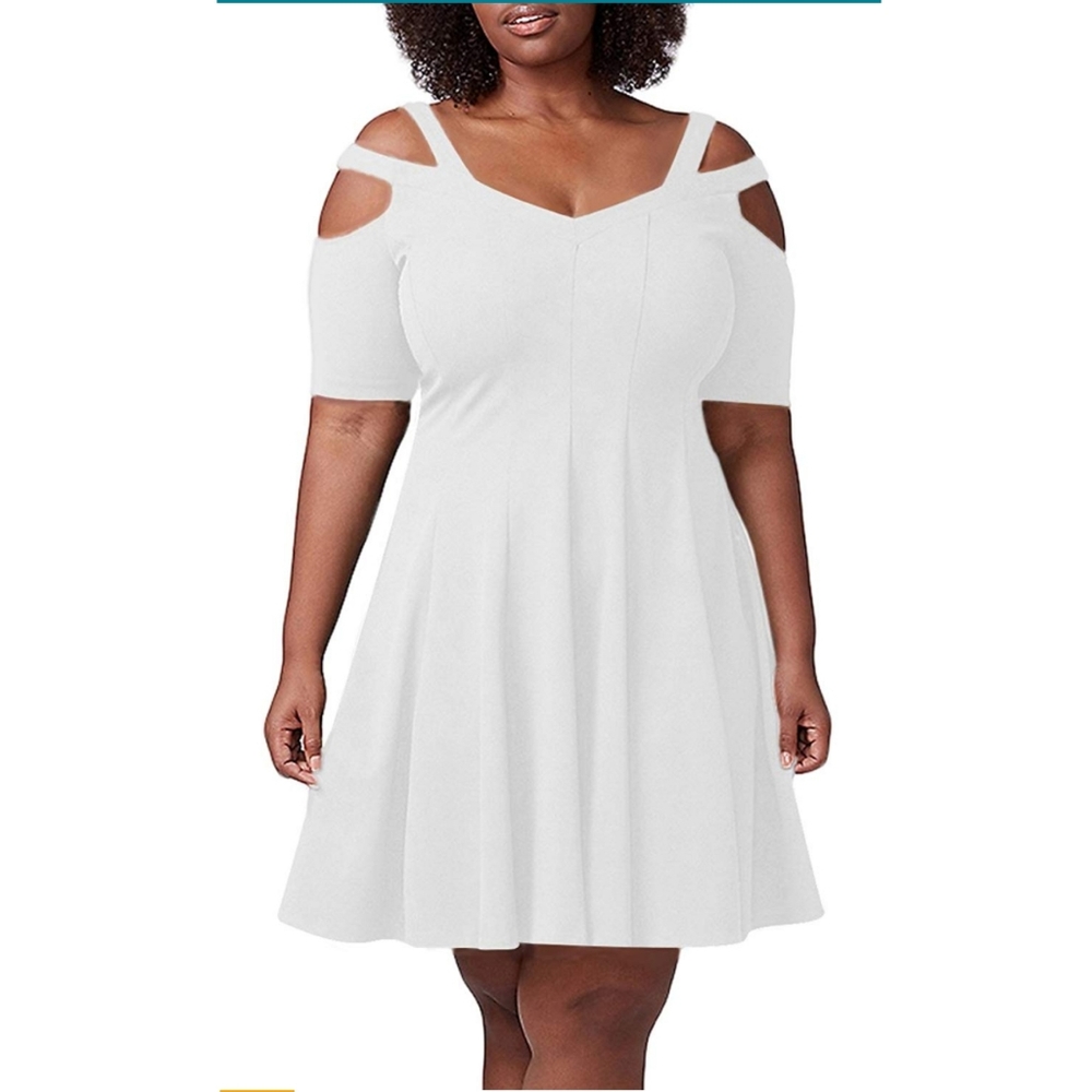 Off-White Fit & Flare Dress